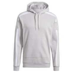 Bluza z kapturem adidas Squadra 21. Szare bluzy męskie Adidas, l, bez wzorów, z bawełny, z kapturem. Za 233.95 zł.