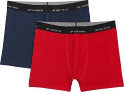 4f Bokserki męskie 4F M080 2-pak granatowe, czerwone 4FWMM00UBXSM080 90S 2XL. Czerwone bokserki męskie 4f, m, bez wzorów. Za 86.38 zł.