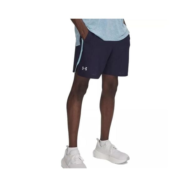 Szorty Under Armour Launch. Niebieskie krótkie spodenki sportowe męskie Under Armour, bez wzorów, do biegania. Za 168.25 zł.