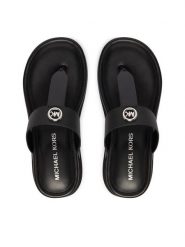 MICHAEL Michael Kors Japonki Koya Flip Flap 40S6KOFA1L Czarny. Czarne klapki damskie MICHAEL Michael Kors, bez wzorów, ze skóry, bez obcasa. Za 479.99 zł.