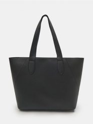 Torebka shopper z błyskawicznym zamkiem - czarny. Czarne torebki shopper damskie Sinsay, bez wzorów, bez dodatków. Za 59.99 zł.