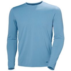 Bluza Helly Hansen Shine Solen. Niebieskie bluzy sportowe męskie Helly Hansen, m, bez wzorów, z elastanu, bez kaptura, do biegania. Za 309.00 zł.
