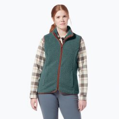 Bezrękawnik damski Royal Robbins Urbanesque Vest. Zielone koszulki sportowe damskie ROYAL ROBBINS, bez wzorów, bez kołnierzyka, bez ramiączek, trekkingowe. Za 329.99 zł.
