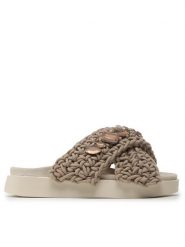 Inuikii Klapki Woven Stones 70104-106 Brązowy. Brązowe klapki damskie Inuikii, bez wzorów, z materiału, bez obcasa. Za 669.99 zł.