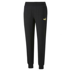Spodnie damskie Puma ESS+ Metallic Pants FL. Czarne obuwie sportowe damskie Puma, xl, bez wzorów. Za 177.99 zł.