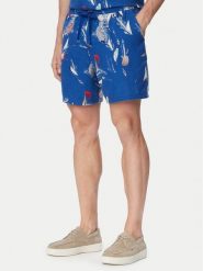 Tommy Jeans Szorty materiałowe Aop Co Slub DM0DM23240 Niebieski Regular Fit. Niebieskie szorty męskie Tommy Jeans, m, bez wzorów, z bawełny. Za 349.99 zł.