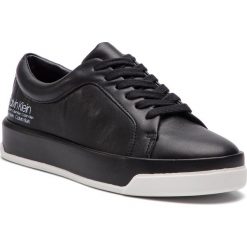 Sneakersy CALVIN KLEIN - Fatima E8873 Black/White. Czarne półbuty damskie Calvin Klein, bez wzorów, ze skóry ekologicznej, bez obcasa, bez zapięcia. W wyprzedaży za 379.00 zł.