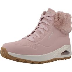 Buty do chodzenia damskie Skechers Uno Rugged. Czerwone obuwie sportowe damskie Skechers, bez wzorów, z gumy, trekkingowe. Za 505.00 zł.