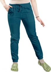 Visent SPODNIE DAMSKIE JOGGERY STRETCH STRECZ SPODNIE ELASTYCZNE MEDYCZNE morski XS. Zielone spodnie sportowe damskie Visent, xs, bez wzorów. Za 74.99 zł.