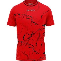 Koszulka sportowa Givova Graphit w kolorze czerwono-czarnym dla mężczyzn. Czarne koszulki sportowe męskie Givova, m, bez wzorów, z poliesteru, bez kołnierzyka, bez ramiączek, do biegania. Za 76.50 zł.