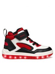 Geox Sneakersy J Buzzerlight J56MCC 054FU C0050 DD Biały. Białe trampki i tenisówki chłopięce Geox, bez wzorów, ze skóry, bez zapięcia. Za 209.99 zł.
