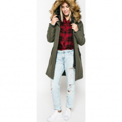 Marc O'Polo - Kurtka. Brązowe kurtki damskie Marc O'Polo, bez wzorów, z bawełny, długie, z kapturem. W wyprzedaży za 599.90 zł.
