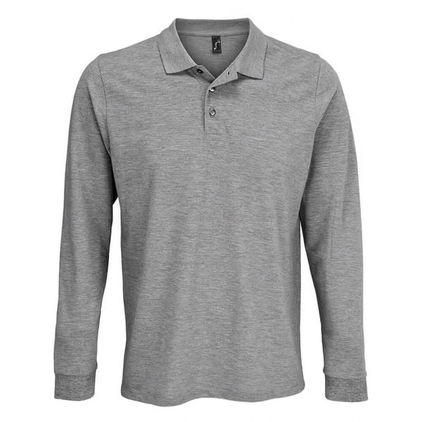 Koszulka Polo Z Długim Rękawem Dla Dorosłych Unisex Polycotton. Szare koszule damskie SOL'S, s, bez wzorów, casualowe, bez kołnierzyka, bez ramiączek. Za 90.99 zł.