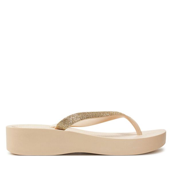 Japonki Ipanema. Brązowe klapki damskie Ipanema, bez wzorów, bez obcasa. Za 89.99 zł.