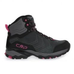 Buty trekkingowe damskie CMP F680 Melnick Mid Trekking. Czarne obuwie sportowe damskie CMP, bez wzorów, z materiału, trekkingowe. W wyprzedaży za 399.99 zł.
