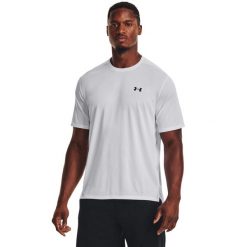Koszulka Under Armour Tech vent. Białe koszulki sportowe męskie Under Armour, bez wzorów, bez kołnierzyka, bez ramiączek, do biegania. Za 256.99 zł.