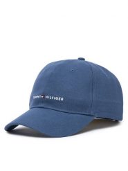 Tommy Hilfiger Czapka z daszkiem Th Foundation Soft AM0AM14511 Niebieski. Niebieskie rękawiczki męskie Tommy Hilfiger, bez wzorów, z bawełny. Za 189.99 zł.