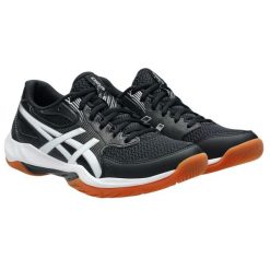 Damskie buty halowe Asics Gel-Rocket 12. Białe obuwie sportowe damskie Asics, bez wzorów, z gumy, na fitness i siłownię. Za 289.99 zł.