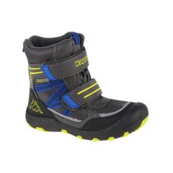 Buty zimowe chłopięce, Kappa Blackpool Tex K. Szare buty zimowe chłopięce Kappa, bez wzorów, bez zapięcia. Za 149.99 zł.