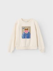 NAME IT Bluza 13221346 Écru Regular Fit. Bluzy dla dziewczynek Name it, bez wzorów, z syntetyku, bez ramiączek, bez kaptura. Za 89.99 zł.