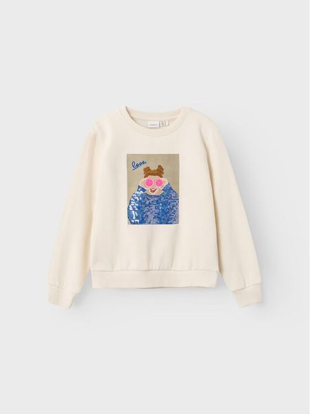 NAME IT Bluza 13221346 Écru Regular Fit. Bluzy dla dziewczynek Name it, bez wzorów, z syntetyku, bez ramiączek, bez kaptura. Za 109.99 zł.