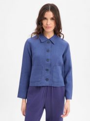 Marie Lund Lniana kurtka Kobiety len (100%) niebieski, 40. Niebieskie kurtki damskie Marie Lund, na lato, bez wzorów, ze lnu, bez kaptura. Za 229.95 zł.