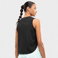 Damska koszulka do biegania bez rękawów Fitness Siroko Seine Black. Czarne koszulki sportowe damskie SIROKO, xl, bez wzorów, z materiału, bez kołnierzyka, bez ramiączek, do biegania. Za 84.00 zł.