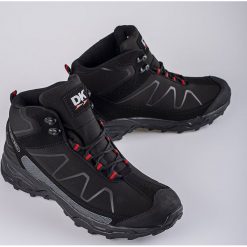 Wysokie sznurowane buty trekkingowe męskie DK czarne. Czarne trekkingi męskie . Za 227.37 zł.