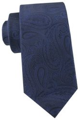 Krawat Męski - Angelo di Monti - Ciemnoniebieski, Faktura Paisley. Niebieskie krawaty i muchy Angelo di Monti, bez wzorów, z tkaniny, eleganckie. Za 45.00 zł.