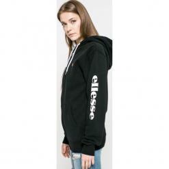 Ellesse - Bluza. Czarne bluzy damskie Ellesse, z nadrukiem, z bawełny. W wyprzedaży za 229.90 zł.