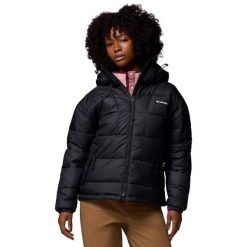Kurtka sportowa damska Pike Lake III Hooded Jacket. Czarne kurtki sportowe damskie Columbia, xl, bez wzorów, z materiału, z kapturem, trekkingowe. Za 449.10 zł.
