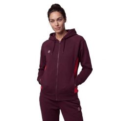 Damska rozpinana bluza z kapturem Siroko Fullzip Hoodie Burgundy/Red W. Czerwone bluzy damskie SIROKO, xs, bez wzorów, z materiału, z kapturem. Za 301.00 zł.