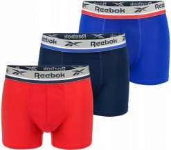 Bokserki majtki męskie 3 pary REEBOK SHORT SPORTS TRUNK ELIM. Niebieskie bokserki męskie Reebok, m, bez wzorów, z elastanu. Za 95.00 zł.