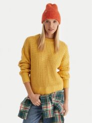 Roxy Sweter Coming Home ERJSW03666 Żółty Regular Fit. Żółte swetry damskie Roxy, xs, bez wzorów, bez kołnierzyka, bez ramiączek, bez kaptura. Za 279.99 zł.