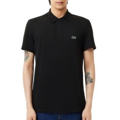 Polo Lacoste Core Performance. Czarne koszulki polo męskie Lacoste, bez wzorów, sportowe, bez ramiączek. Za 393.30 zł.