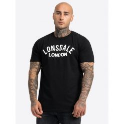 Koszulka Lonsdale Bradfield. Czarne koszulki sportowe męskie Lonsdale, bez wzorów, z bawełny, bez kołnierzyka, bez ramiączek. Za 137.00 zł.
