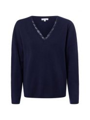 Marie Lund wełniana bluzka Kobiety Wełna merino niebieski, S. Niebieskie bluzki damskie Marie Lund, s, bez wzorów, z wełny, bez kołnierzyka, bez ramiączek. Za 299.95 zł.