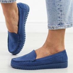 Niebieskie zamszowe mokasyny damskie Potocki 11316. Niebieskie mokasyny damskie POTOCKI, z jeansu, eleganckie. Za 149.00 zł.