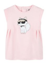 Karl Lagerfeld Kids Sukienka codzienna Z30510 M Różowy Regular Fit. Czerwone sukienki dla dziewczynek Karl Lagerfeld Kids, bez wzorów, z bawełny, bez ramiączek. Za 189.99 zł.