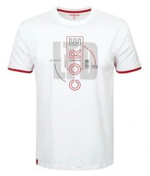 Koszulka Męska (T-Shirt) - PAKO JEANS - Biała z Lamówką na Rękawach. Białe t-shirty męskie Pako Jeans, l, bez wzorów, z bawełny, casualowe, bez kołnierzyka. Za 69.00 zł.