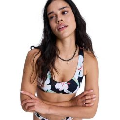Stanik bikini typu bralette dla Kobiety PRINTED ESSENTIALS Czarny. Czarne bikini damskie Roxy, xl, bez wzorów. Za 169.99 zł.