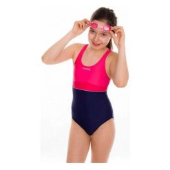 Dziewczęcy Jednoczęściowy Kostium Kąpielowy Emily Colour Block. Czerwone stroje kąpielowe dla dziewczynek Aqua-Speed, bez wzorów, z elastanu. Za 62.00 zł.