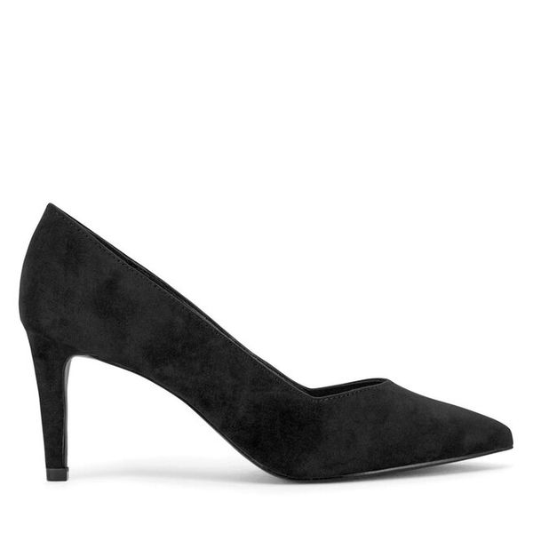 Szpilki JENNY. Czarne szpilki damskie Jenny, bez wzorów, bez obcasa, bez zapięcia. Za 119.99 zł.