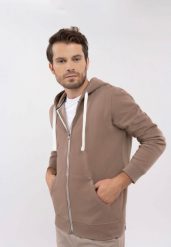 Bluza bawełniana z kapturem B-STAR. Brązowe bluzy męskie Volcano, m, bez wzorów, z bawełny, z kapturem. Za 169.99 zł.