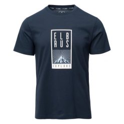 T-shirt Elbrus Espace. Niebieskie t-shirty męskie ELBRUS, l, bez wzorów, z bawełny, eleganckie, bez kołnierzyka. Za 89.59 zł.