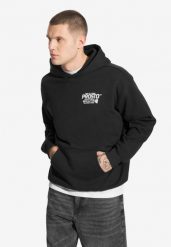 Bluza sportowa męska Prosto Flathead z kapturem. Czarne bluzy męskie Prosto., m, z aplikacjami, z bawełny, z kapturem. Za 198.99 zł.