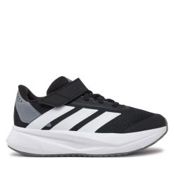 Sneakersy adidas. Czarne trampki i tenisówki chłopięce Adidas, bez wzorów, bez zapięcia. Za 159.99 zł.