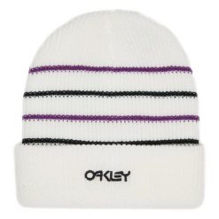 Oakley Czapka B1B Stripe Fos900939-100. Białe czapki i kapelusze męskie Oakley, na zimę, bez wzorów. Za 49.99 zł.
