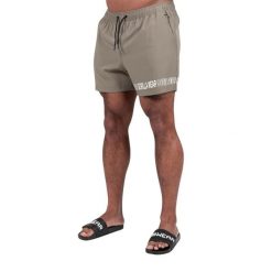 Szorty kąpielowe Gorilla Wear Otis. Czarne krótkie spodenki sportowe męskie GORILLA WEAR, l, bez wzorów, z materiału, na fitness i siłownię. Za 204.00 zł.