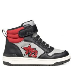 Sneakersy Geox. Białe trampki i tenisówki chłopięce Geox, bez wzorów, bez zapięcia. Za 269.99 zł.